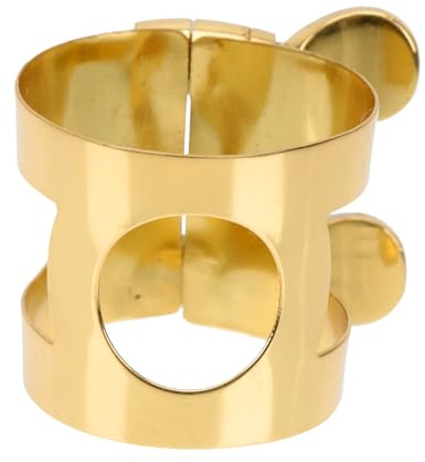 LALADEFIEE Clip de Saxofón Ajustable y Duradero de Latón Dorado para Caña de Saxofón Alto Accesorio Resistente Adecuado para Músicos