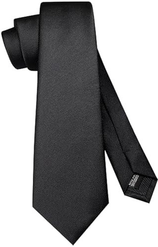 Keyoung Krawatte Schwarz,Krawatten Für Herren,Schwarze Krawatte Herren,Schlips Herren,Mens Ties,Moderne Krawatte Herren Krawatte Schwarz Schmal Elegant Hochzei Büro Festliche und Alltag