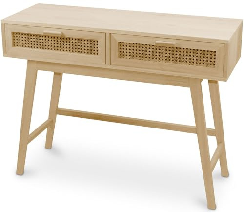 Iconik Interior Bureau - Console Couloir - Bois Boho Bali - Yanpai Naturel