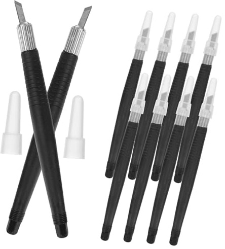 Uonlytech 10pezzi Kit di Utensili per Intaglio del Legno Penna Portatile per Incisione Strumenti per Intaglio Fatti Mano di Scalpelli Multifunzione per Studenti e Principianti