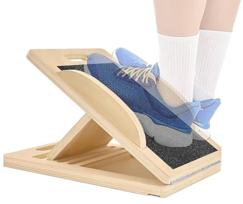 Wadendehner-Brett – Wadendehner, schräge Bretter aus Holz für Wadendehnung, tragbare Wadendehnungsbretter, verstellbarer Keil-Fitnessgerät, Balance-Beintrainer für Kniebeugen