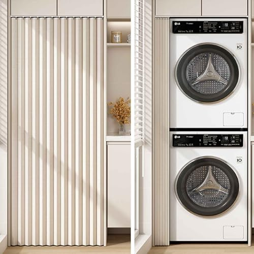 YWQJL Cortinas de Gabinete,con Rieles Deslizantes Cortinas de Armario Cocina Impermeables Cortinas Multifuncionales Cortina de Gabinete de Zapatos(3,W*H/50 * 90cm)