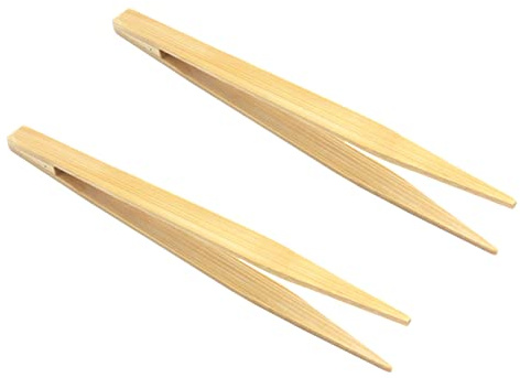 Luxshiny 2 Piezas Pinzas de Alimentación para Reptiles de Bambú Clip Antideslizante Accesorio Práctico para Cuidado de Mascotas para y Limpiar Terrarios