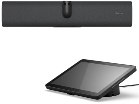 Jabra PanaCast 40 Video Bar System (VBS) Small Meeting Room Android 13 and Touch Controller, 180° Field-of-View Video conferencing with Mic and Speakers, Certified for Microsoft Teams, Black, UK plug