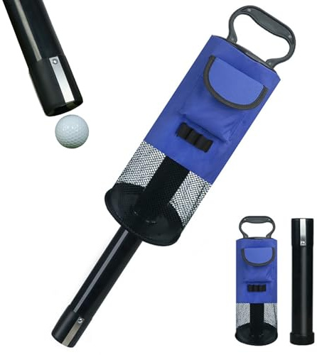Golf Shag Bag Halten Sie 70 Bälle tragbarer Reißverschluss Abnehmbarer Shag -Tasche für Golfbälle mit Pocket & Tee Halter Sport Accessoires Ball Retriever