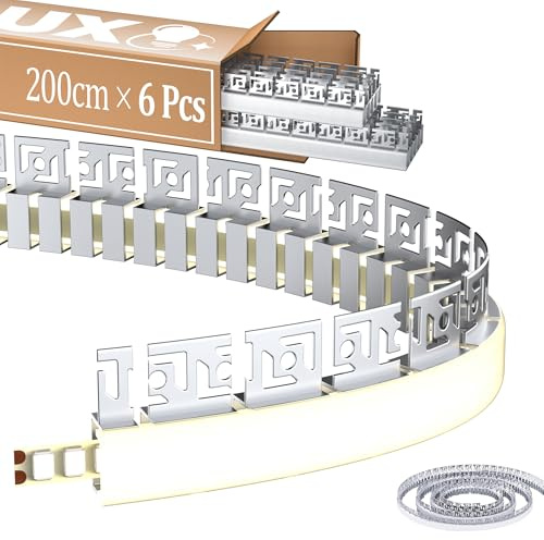 LASLUX 6 x Flexibles LED Profil 2m – Biegbares LED Trockenbauprofil Aluminium-Einbauprofil für Streifen bis 18 mm, Unterputzprofil für Decken & Wände, kreative Kurven, Kreise & S-Formen