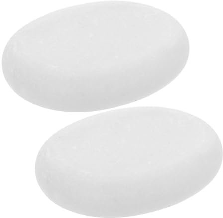 FIXOSHEE Piedras De Masaje De Mármol Blancas 2 Piezas Juego Frío y Calor Aceites Esenciales Para Spa En Casa Relajación Muscular Bienestar Terapéutico