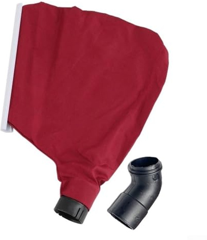 Zilimontt Kit per levigatrice a nastro antipolvere con tubo a gomito per levigatrice a nastro 9403 e 9401, sistema di raccolta polvere di ricambio per utensili elettrici, design rosso e nero