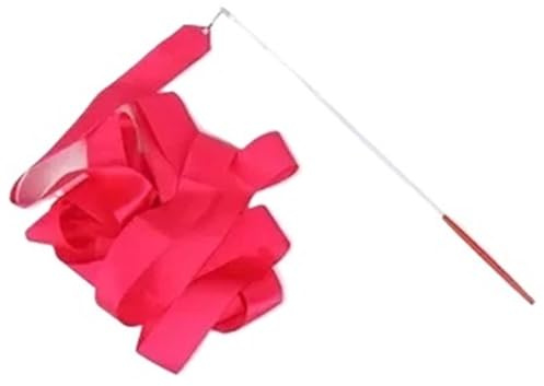 LUYSGBXR Cinta Gimnasia Ritmica Niña Cinta de Baile Colorida de 2 m (4 Metros) for niñas, Gimnasia artística, Ballet, Cinta giratoria, Palo arcoíris, Entrenamiento Deportivo(Rose,2m)
