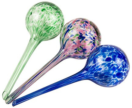 RayMoon Set of 3 Glas Pflanzgefäß Bewässerungskugeln Wasserspender