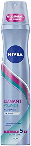 NIVEA Diamant Volumen Haarspray Ultra Stark (250 ml), pflegendes Styling Spray mit UV-Schutz, Panthenol & Vitamin B3, Haarlack für glänzendes Volumen mit 24h Halt (Haltestufe 5)