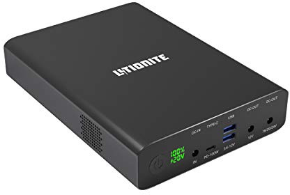 LITIONITE Venom 120W / 64.000mAh Power Bank Batterie Externe - 2X DC (12-24V) - 2X USB-A - 1x PD3.0 (100W Max) - Chargeur Alimentation pour Smartphone/Tablet/Notebook/MacBook/PC/Ordinateur Portable