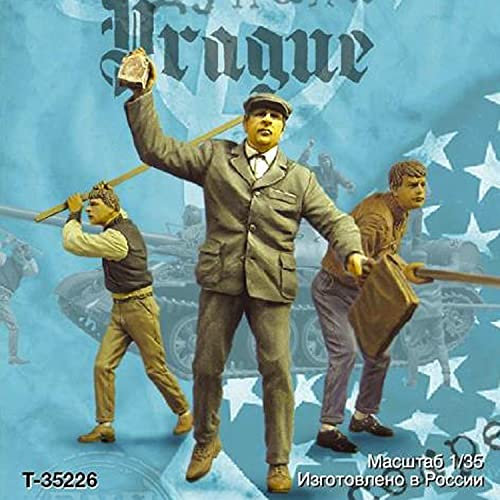 PANGCHENG 1/35 Das Prager Volk, Herbst 1968, 3 Figuren, Resin Model Soldier GK, militärische Themen, unmontiertes und unbemaltes Kit