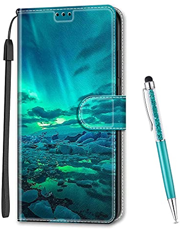 MadBee Kompatibel mit iPhone 11 Pro Hülle (5,8 Zoll), Leder Handyhülle Tasche Schutzhülle Brieftasche Klapphülle Ständer und Kartensteckplätze Hülle für iPhone 11 Pro (Aurora)