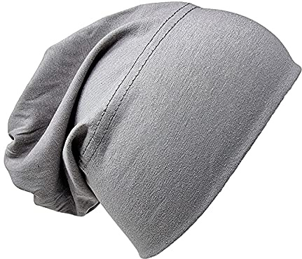Haube, coton, bandana, hijab, couvre-chef, bonnet de nuit, sous-foulard, os, foulard, turban, extensible, béret, cancer, protection capillaire, soins aux patients, argenté, taille unique