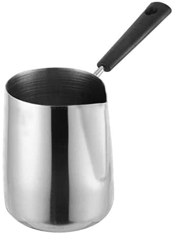 Cabilock Edelstahl Milchaufschäumkännchen Mit Langer Griff Für Kaffee Latte Cappuccino Und Leicht Zu Reinigende Kaffeetasse Mit Genügender Kapazität Für Zuhause Und Cafés