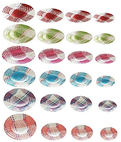 Aiffort 24 Pcs Mini Straw Hats Hats Miniature Hats Hat for Dollhouse DIY Craft Decoration Accessories