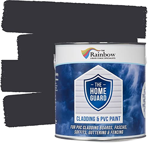 Rainbow Chalk Markers UPVC Plastic Paint - 2.5L Smoke | Non-Toxic & Water-Based Exterior uPVC Paint for Plastic Cladding, Facia Boards, Window Frames & Doors | Quick Drying & Satin Finish