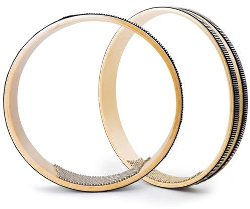 VixxNoxx Ozeantromme 2 Stück, Ozean-Meer-Trommel Wellenperle Ozean Trommel Ocean Drum mit Hartholzschale Stahlkugeln Musikinstrument Hand Percussion 8 Zoll