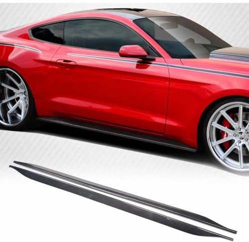Auto-Seitenschweller, kompatibel mit Ford Mustang GT Coupe Convertible 2-Door 2015-2022, Seitliche Trittbügel Pedale Stangen