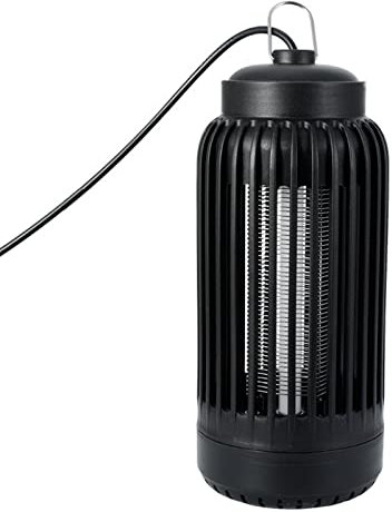 TEmkin Lampe Anti-Moustique électrique d'intérieur – Tueur de moustiques à lumière Physique, piège à Insectes pour l'extérieur, Lampe Anti-Moustique silencieuse (Noir)
