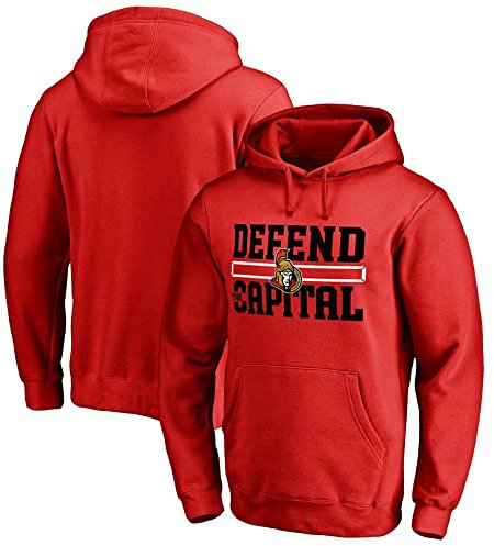 PiWine Männer Sweatshirt Langarm Pullover Hockey Kleidung NHL Red Jersey Print Unisex Langarm Pullover Männer Red Ice Hockey Hoodies,S