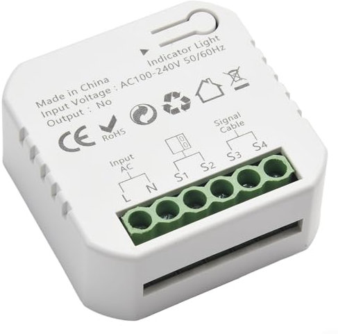 pour 1/2/3 ouvre-porte de garage intelligent 46 x 46 x 18 mm, AC 110-240 V/50/60 Hz, pour ouvre-porte de garage intelligent pour TUYA, pour télécommande pour ZIGBEE (2 pièces)