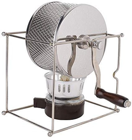 Luocute Torréfacteur de Grains de café, Rouleaux en Acier Inoxydable avec Poignée, Torréfacteur Manuel pour Usage Domestique