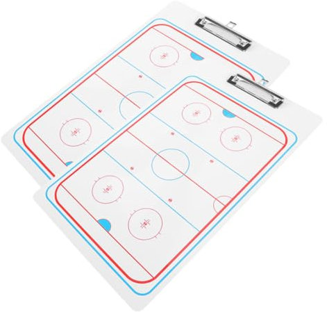 MUSISALY 2 Stück Hockey Taktikboards aus Pvc mit Abwischbarer Oberfläche und Einfacher Anpassung Nützliches Trainer Board für Feld und Spielfeldgebrauch Weiß