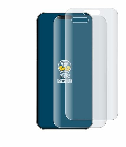 BROTECT Schutzfolie für Apple iPhone 16 | 2 Stück Entspiegelnder Displayschutz Made in Germany Matte Full-Screen Folie Full-Cover 3D Curved Anti-Reflexion Montage Kit