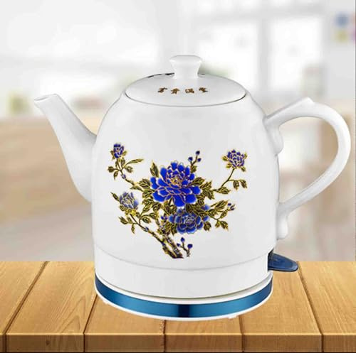 Blue And White Porcelain Kettle - Ceramic Electric Kettle Cordless Quickly Boils Water for Tea, Coffee, Soup And Oatmeal