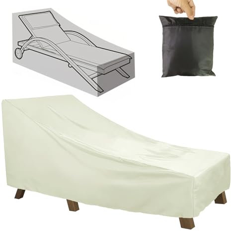 Copertura per lettino da giardino, impermeabile, 210D Oxford, copertura per mobili da giardino, in tessuto, copertura per sedia a sdraio