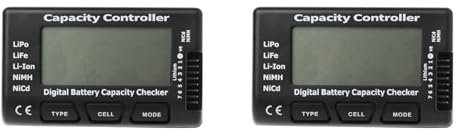 Dxoniislh 2X RC Cellmeter 7 Digital Battery Capacity Checker Controller Tester Voltage for LiPo Life Li-Ion NiMH Nicd Cell Meter