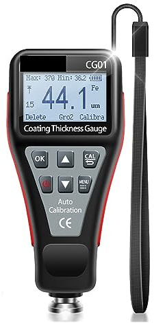 Lackschichtdickenmessgerät, Beschichtung Dicke Gauge for Auto Digitale Hintergrundbeleuchtung LCD Dicke Meter Auto Tragbare Lack Dicke Meter