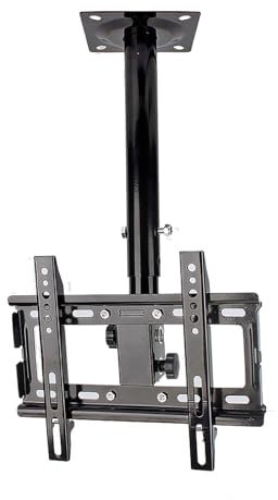 Supporto TV sospeso, Supporto TV Regolabile da soffitto, Adatto alla Maggior Parte dei televisori LCD LED OLED 4K da 32-55 Pollici, schermi Piatti, Supporto per palo TV Fino a 110 libbre