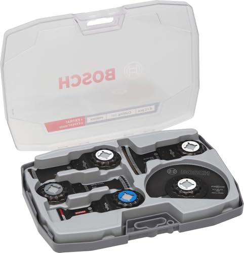 Bosch 5x Sägeblatt Set, 5-tlg. | für Edelstahl, Stahl, 160 x 222 mm, Professional Zubehör Multifunktionswerkzeug
