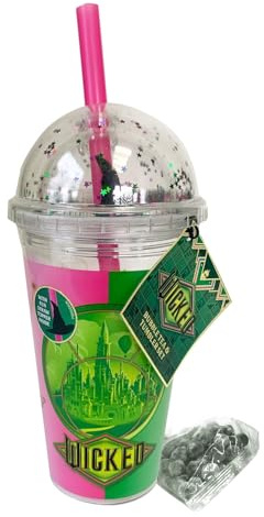 Wicked Bubble Tea & Tumbler Gift Set - Includes: 1 X Wicked Bubble Tea Plastic Tumbler & Straw, 1 X Rubber Hat Decoration, 1 X 50g Tapioca Balls (Brown Sugar Flavour Pearls)