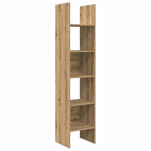 Eleganz Estantería de madera en roble Artisan, 40 x 35 x 180 cm, sistema de estanterías para salón, dormitorio, almacenamiento estable para libros y decoración