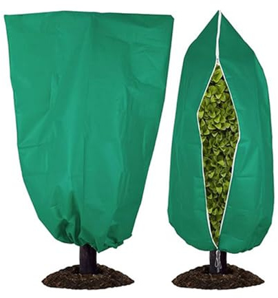 Oreilet Couvertures de Plantes Contre Le Gel Sacs Protection Contre Le Gel Plantes d'hiver, Couvertures Contre Le Gel Plantes D'extérieur pour Arbustes, Buissons Pottes, 2,4 X 3,8 M (Green)