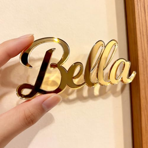 EDSG Personalised Acrylic Cake Topper, Custom Name Cake Charm Cake Topper for Birthday, Wedding, Anniversary, Happy Birthday Cake Decorations Theme Party Supplies (Design 1)