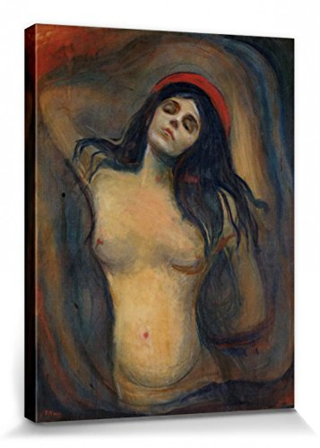 1art1 Edvard Munch Poster Madonna, 1894-1895 Bilder Leinwand-Bild Auf Keilrahmen | XXL-Wandbild Poster Kunstdruck Als Leinwandbild 80x60 cm