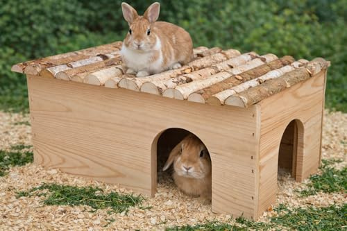 Ollesch Mega großes Nagerhaus für Meerschweinchen und Kaninchen