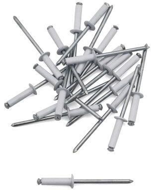 TIFLEX Rivets Blanc 4X16 Blister DE 100 pour plaques Immatriculation