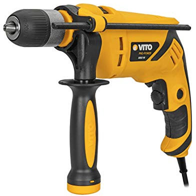 Perceuse à percussion 850W VITO mandrin 13mm auto serrant -poignée SOFT GRIP variateur de vitesse