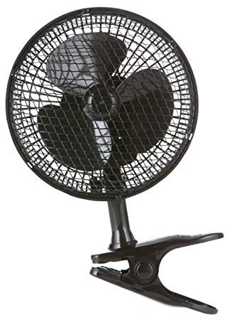 Signature S40007B 6” 2 Speed Clip Fan with Adjustable Tilt, Black