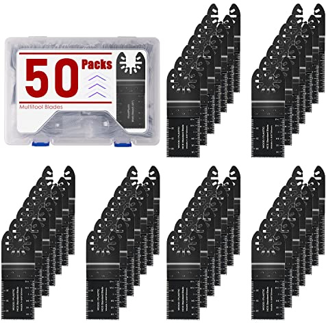 Adust 50 Wood Oscillating Multi Tools Saw Blades, Multitool Accessories for Wood/Plastic/Soft Metal Cutting Fit Dewalt Tools Bosch Ridgid Milwaukee Rockwell Fein Oscillating Tool