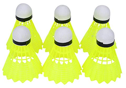 VGEBY 6Pcs Federbälle, Feder Badminton Ball Nylon Shuttlecocks Indoor Outdoor Sporttraining