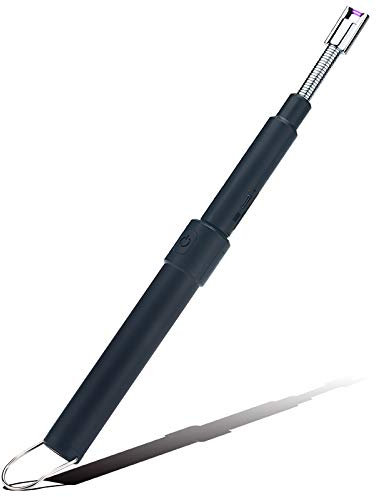 VOMONO Accendino ad arco elettronico, estensibile fino a 70 cm, 360°, ricaricabile, USB, per barbecue, candele, cucina, fornello, campeggio