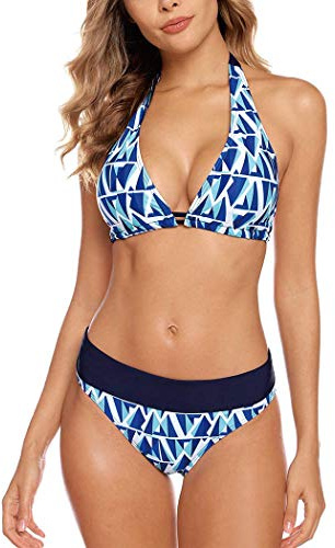 Aidotop Damen Bikini Set Triangel Badeanzug Strand Ties Zweiteiliger Bademode Bikinihose