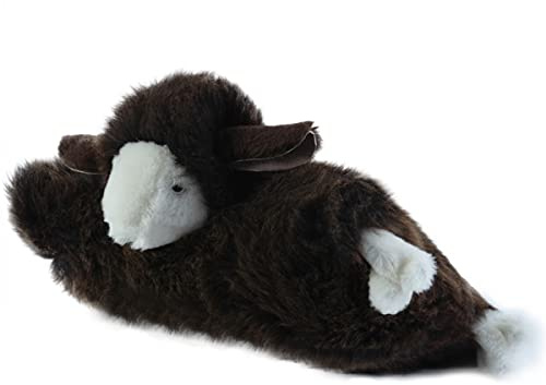 Hollert Lammfell Kissen MÄH Dekokissen Schafkissen Zierkissen Merino Echtfell Kissen Farbe Braun